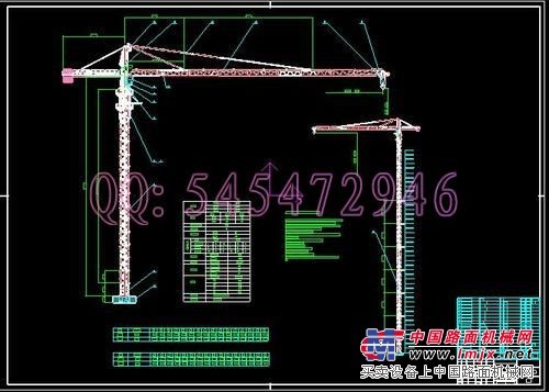 供应qtz100 tc6513塔式起重机(塔吊)图纸