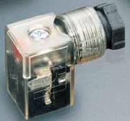 MPM透明带LED指示灯电磁阀插头C型 