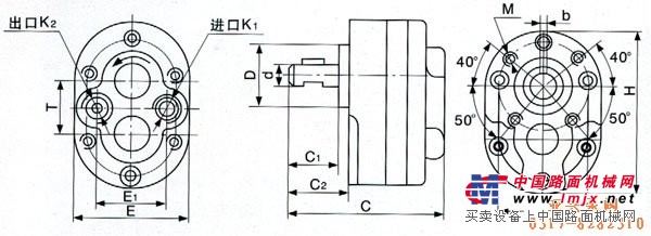 CB-B齿轮泵安装尺寸图