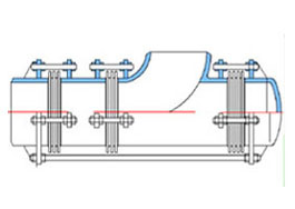 曲管压力平衡式波纹膨胀节结构示意图
