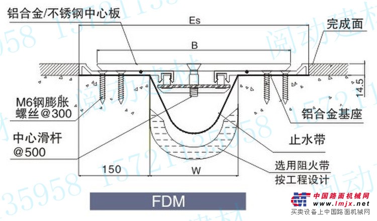 上海阅动承重型楼地面变形缝FDM.FDM型变形缝