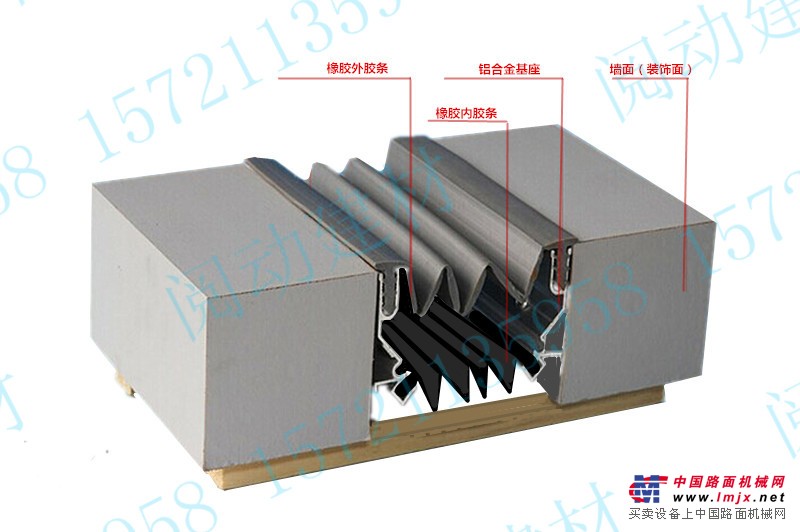 上海阅动建筑材料橡胶嵌平型ER1建筑外墙变形缝装置厂家