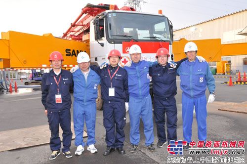 操作手回顾三一62米泵车日本地震救援