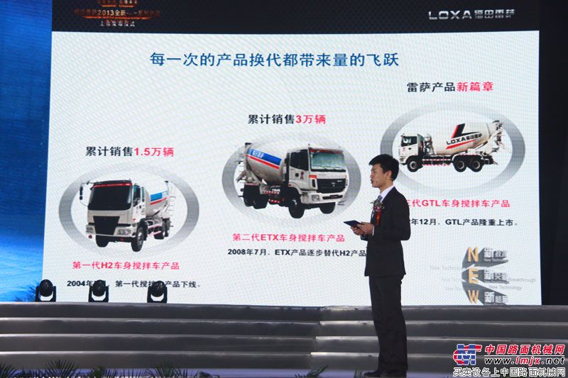 福田雷萨L8系列混凝土机械新品发布会现场