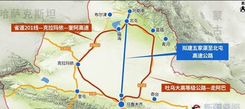 新疆拟建穿古尔班通古特沙漠和准葛尔盆地高速路