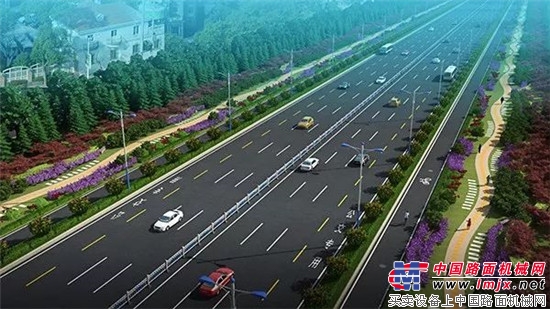 岳首筑机路面机械设备助力泰安市重点工程“博阳路改造提升工程”建设