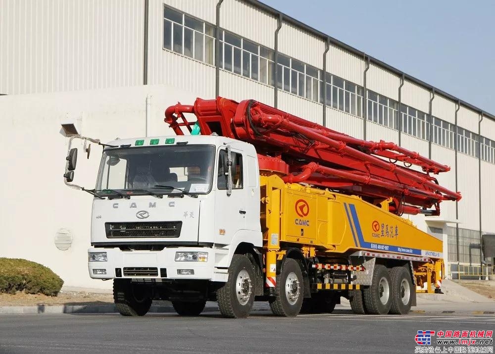 星马专汽“56米长臂架式高端混凝土泵车” 入选“2018年安徽省首台（套）重大技术装备名单”