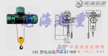 专业售CD型钢丝绳电动葫芦