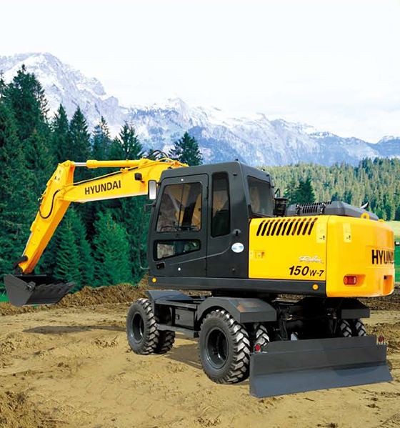 现代重工R150W-7轮式挖掘机 现代 