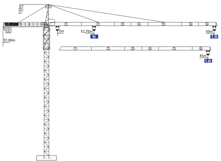 徐工qtz63(5013l-6)塔式起重机参数配置
