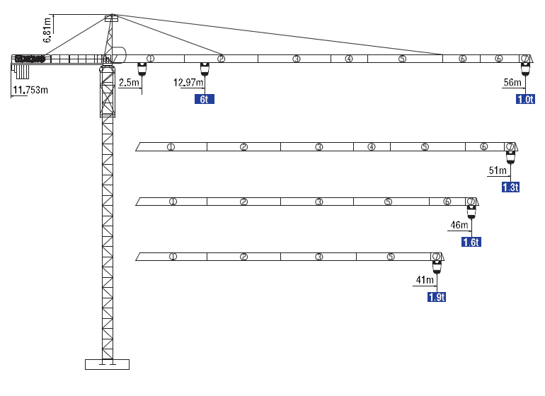 徐工qtz80td(5610-6)塔式起重机参数