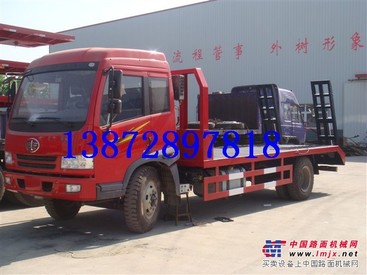 挖机平板车，平板运输车，板车，拖车图片