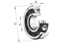 FAG 主轴轴承 B70..-E, 可调，成对或成套使用,接触角 α = 25°，公差受限