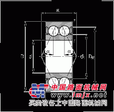 角接触球轴承 30/7-B-2RSR-TVH, 双列，双侧唇密封，接触角 α = 25°