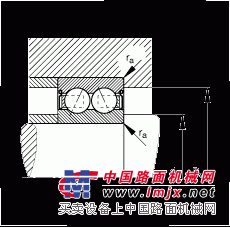 角接触球轴承 3202-B-2RSR-TVH, 根据 DIN 628-3 标准的主要尺寸，两侧唇密封，接触角 α = 25°