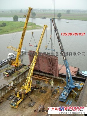 廣州300,400,500噸吊車出租-大型履帶吊船吊出租