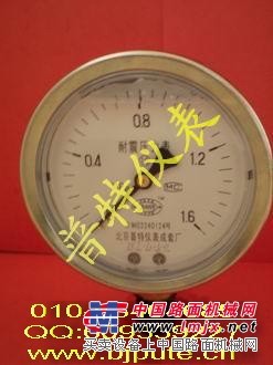 耐震压力表、抗震压力表、北京充油压力表