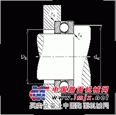 推力深沟球轴承 51406, 根据 DIN 711/ISO 104 标准的主要尺寸，单向，可分离