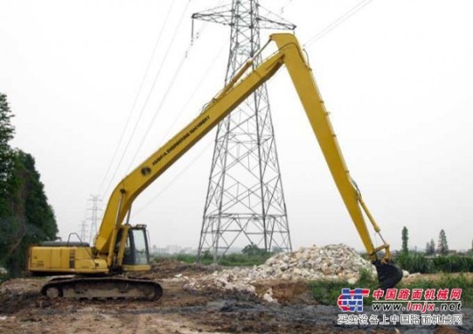 供应杭州25米加长臂挖机，出租