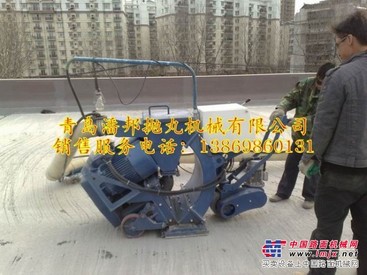 路面青岛移动式混凝土进口路面抛丸机施工出租打打毛凿毛粗化麻面