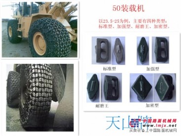 上海龙工制定装载机轮胎保护链已为50装载机配套产品