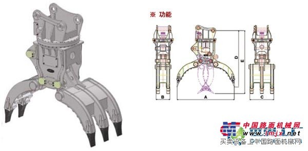 供应块状物料液压抓斗