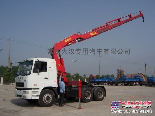 東風天龍隨車吊,東風天龍前四後八隨車吊,大漢20噸折臂吊機