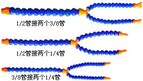 新型可換嘴式G1/4塑料冷卻管,外形色彩美觀的塑料冷卻管