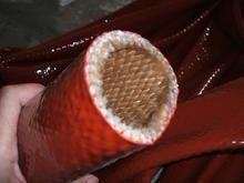 供应碳纤维耐高温绝缘防火套管 耐高温1600°硅树脂玻纤管