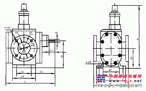 供应YCB圆弧齿轮泵外形及安装尺寸,ZYB-12/1.5