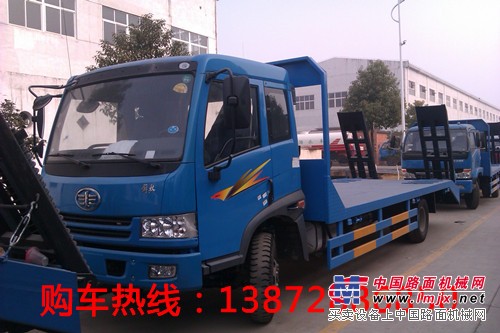 供应东风145中型挖机运输车15吨平板运输车宜昌哪里有多少钱
