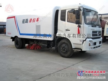 东风天锦大型扫路车/扫地车视频/洗扫车价格