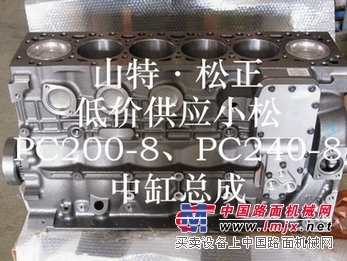 供应小松挖掘机PC200-8中缸总成，缸体，6D107发动机