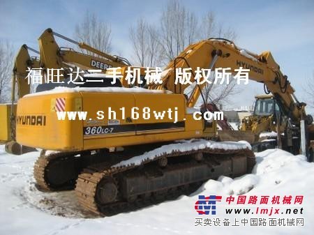 二手现代360-7挖掘机低价出售--上海福旺达二手挖机总经销