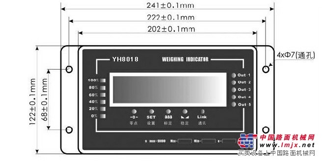 干粉砂浆罐专用计量称重控制仪表（型号：YH8018)