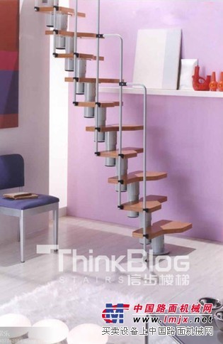 简单现代的实木楼梯款式新颖，比较畅销