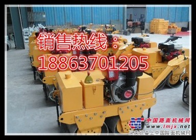 省油手扶双轮振动压路机 小型振动压路机 