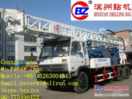 供应可挂牌BZC350DF车载式水井钻机