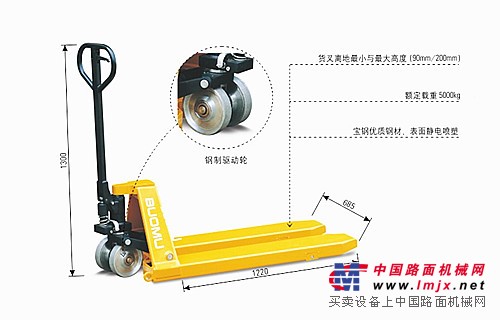 供應手動液壓搬運車CBY 現代物流搬運車 托盤搬運車 