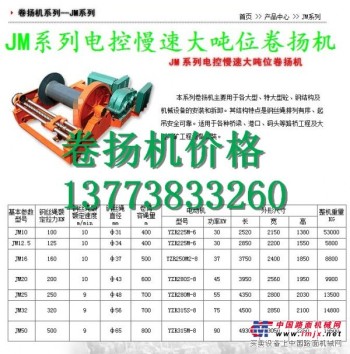供应JM系列电控慢速大吨位卷扬机 (2)