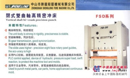 广东闭式冲床 广东价格合理的FSD系列闭式双曲轴高精密冲床供应
