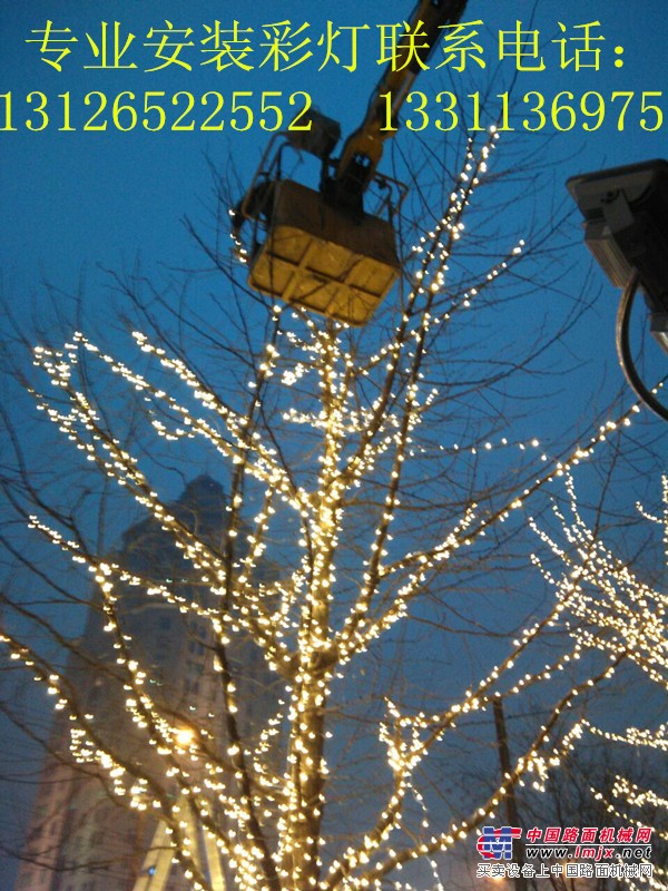 专业安装彩灯装饰圣诞树 出租高空作业车租赁升降平台