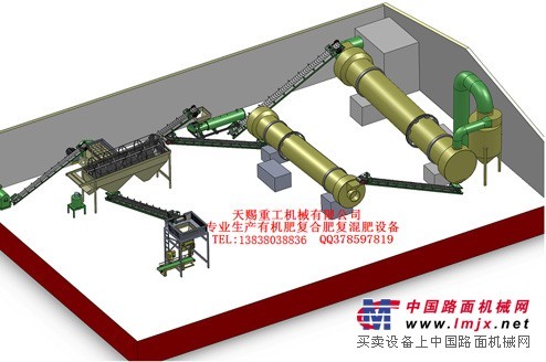 江西有機肥加工設備/牛羊糞有機肥設備/生物有機菌肥生產設備