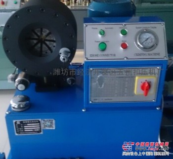 供应山东胶管压管设备wz-250型自动卧式压管机