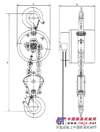DHS环链电动葫芦结构图