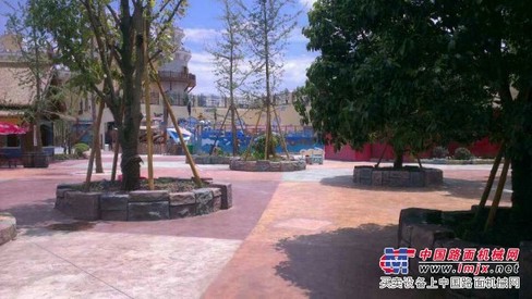 杭州透水地坪专业供应商：浙江公园压花地坪