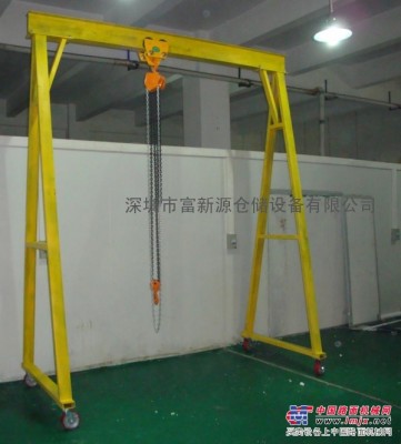 生產模具車間移動吊架，2噸手動移動吊架圖，可拆裝移動吊架定做