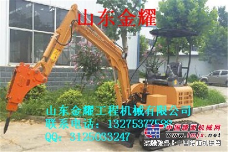 河南市政工程园林绿化的好帮手——金耀牌小型可行走的挖掘机