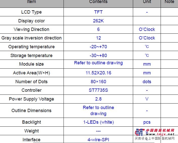 0.96 寸工业显示屏