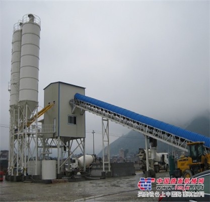 郑州中原西路分段工程混凝土供给HZS50混凝土搅拌站